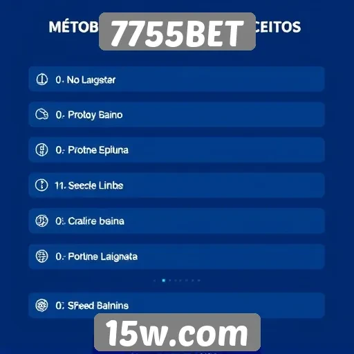 Métodos de pagamento aceitos no 7755BET